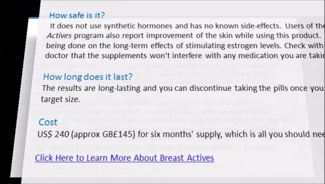 Breast Actives - Breast Enlargement Without Surgery