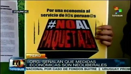 Peruanos reprochan a legisladores aprobación de medidas neoliberales