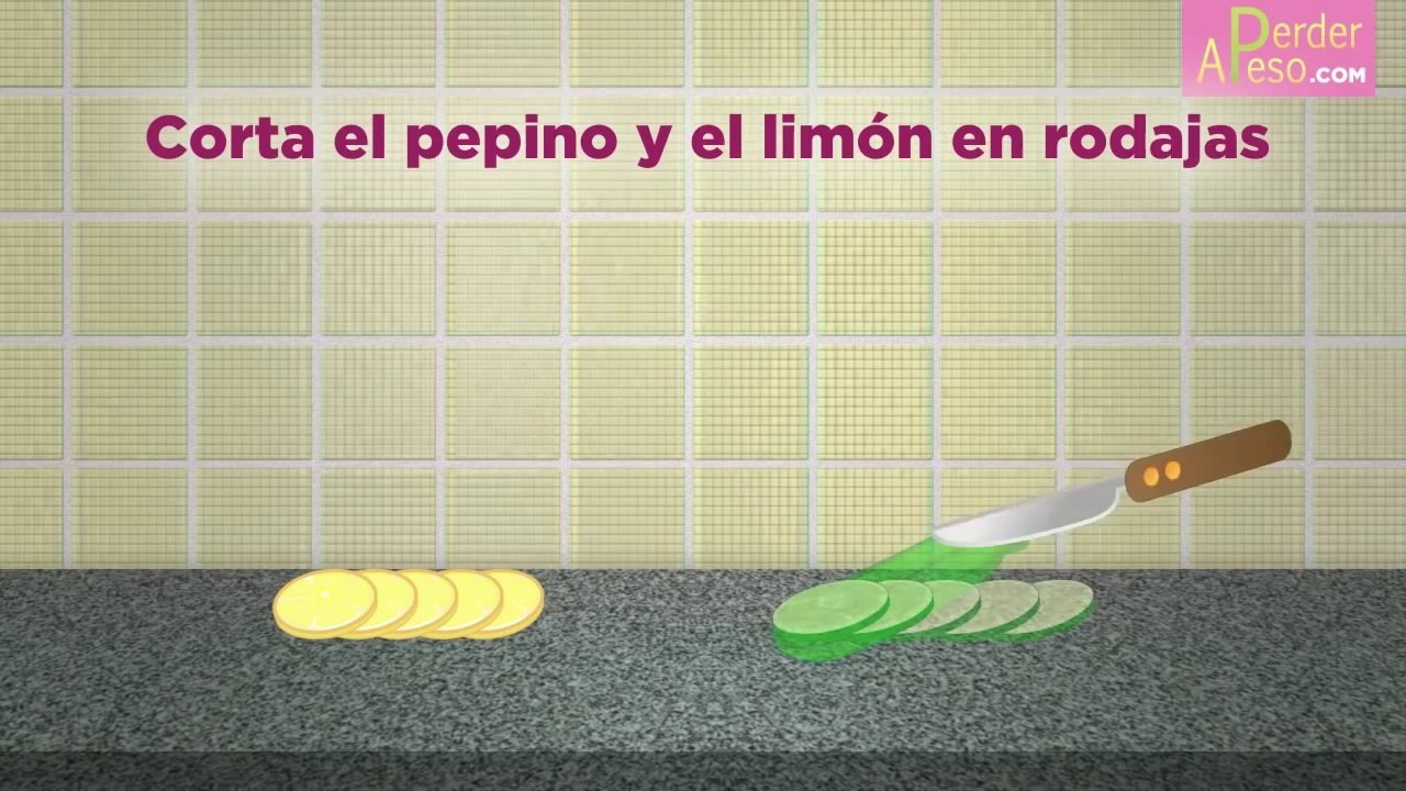 Receta de agua detox de pepino y limón