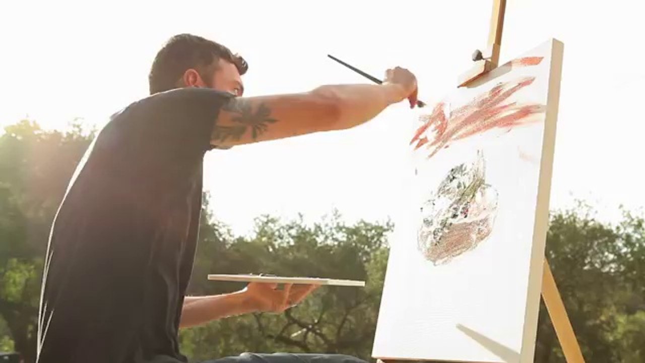 Pintando com um colar de choque