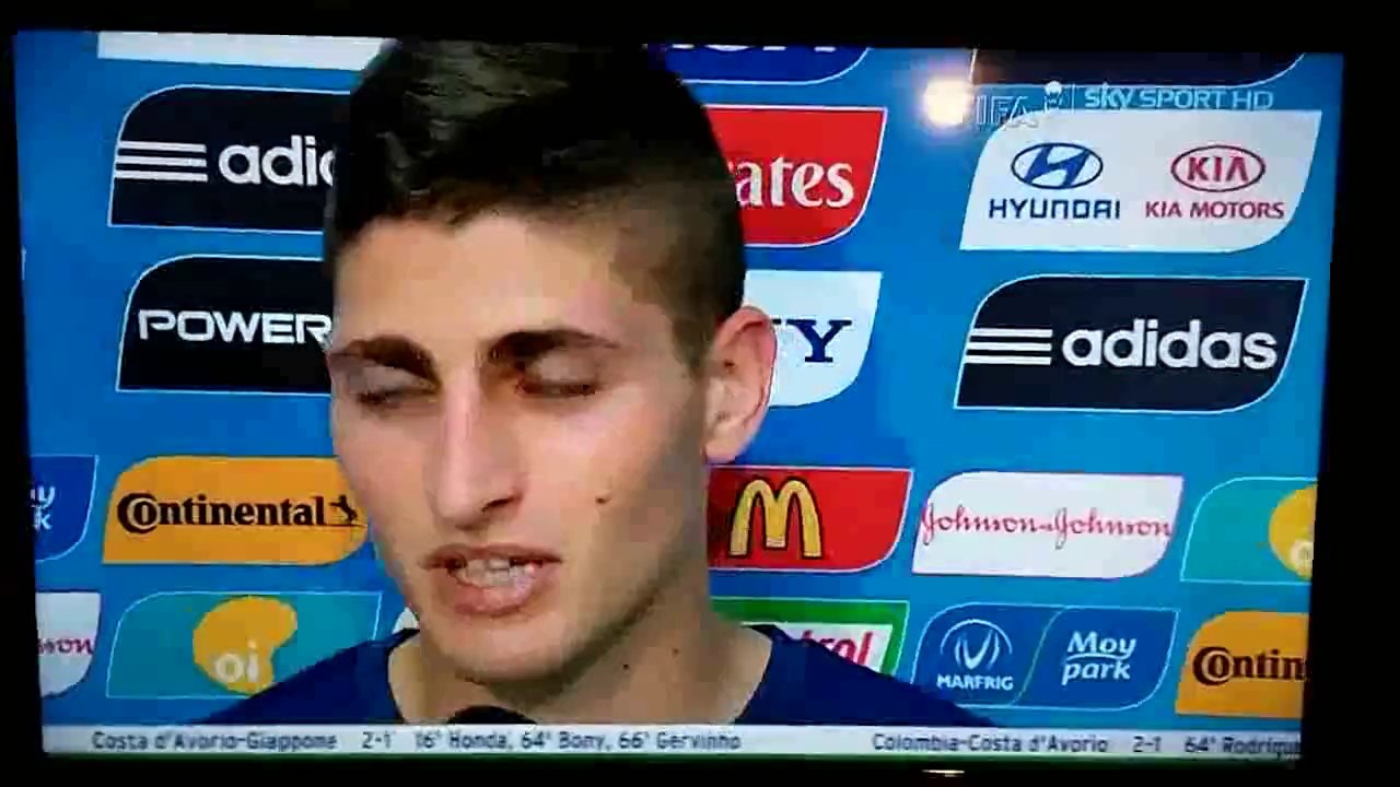 interview Marco Verratti (Suarez)  Italia Uruguay mondiali Brasile 2014
