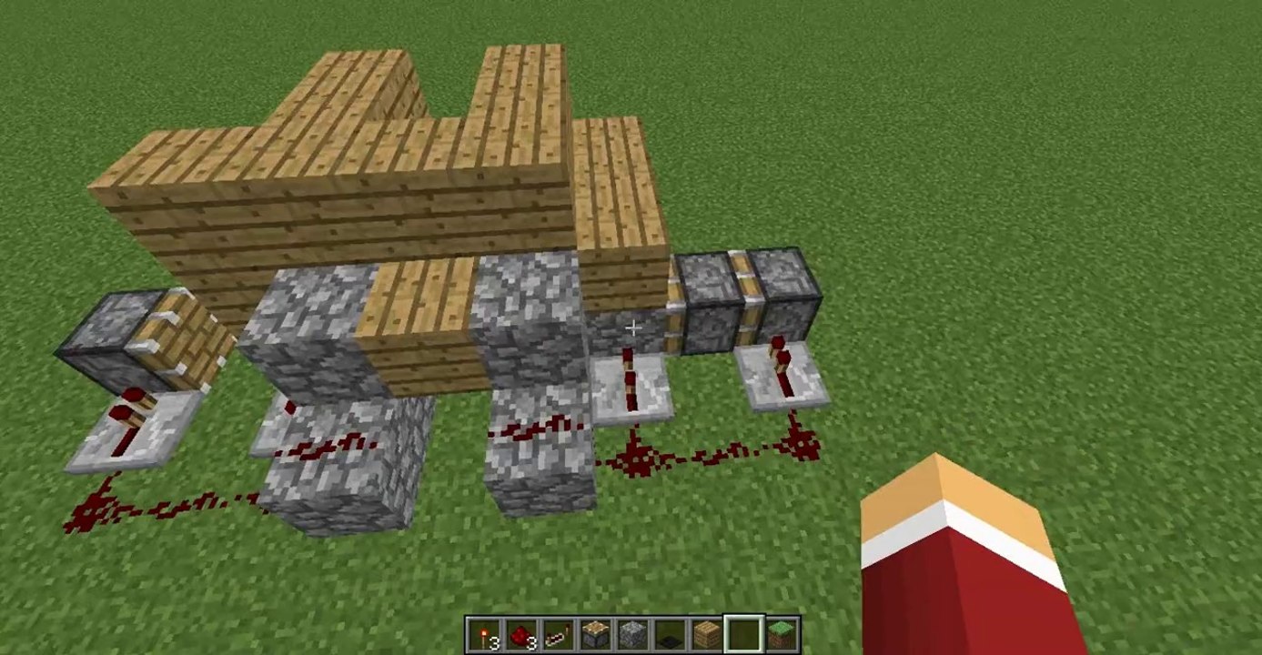 Minecraft Redstone: système de déplacement rapide avec des pistons.