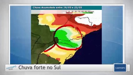 Volta a chover forte sobre o Sul