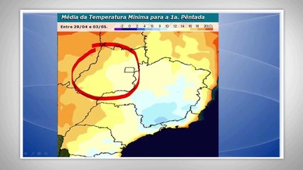 Grande amplitude térmica no Centro-Oeste