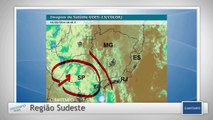 Quais as condições de chuva para o Sudeste?