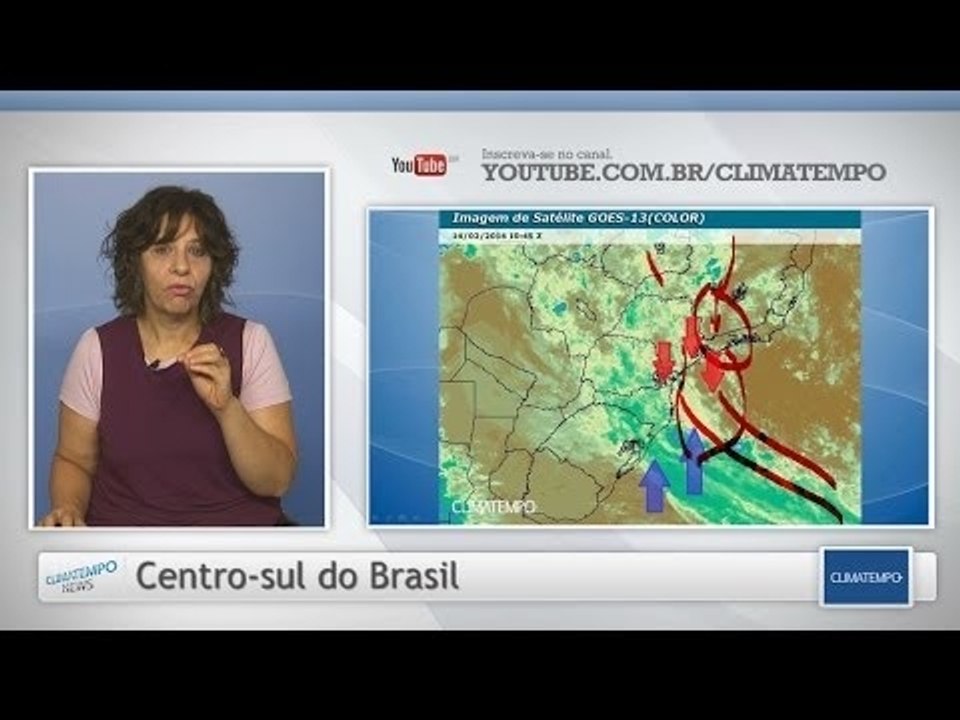 Alerta para temporais no Sul e Sudeste