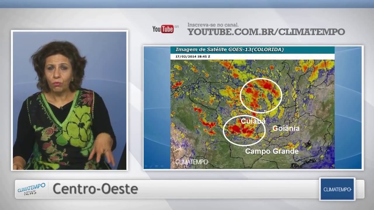 Muita chuva sobre o Centro-Oeste