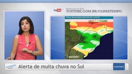 Alerta de muita chuva no Sul