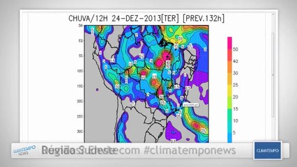 Quando a chuva diminui sobre MG e ES?