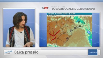 Baixa pressão leva chuva forte para o Sul