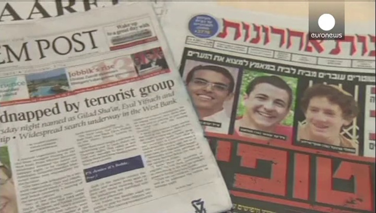 Israel identifica a dos palestinos sospechosos del secuestro de tres jóvenes