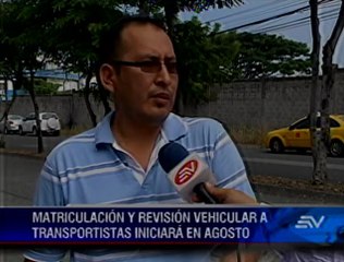 Matriculación de unidades de transporte público iniciará en agosto