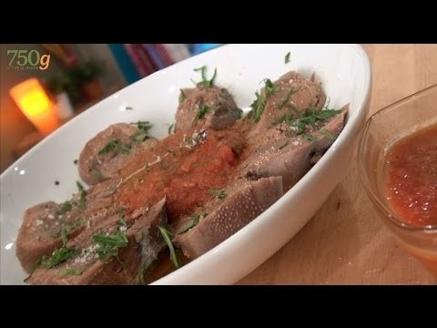 Recette de la Langue de boeuf, sauce piquante - 750 Grammes