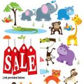 Best Price Jungle Safari Wild Animals Nursery Wall Sticker Decals for Boys & Girls Review