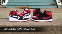 Cheap Air Jordan Shoes Free Shipping,Air Jordan 1 KO Black Toes   ON FEET