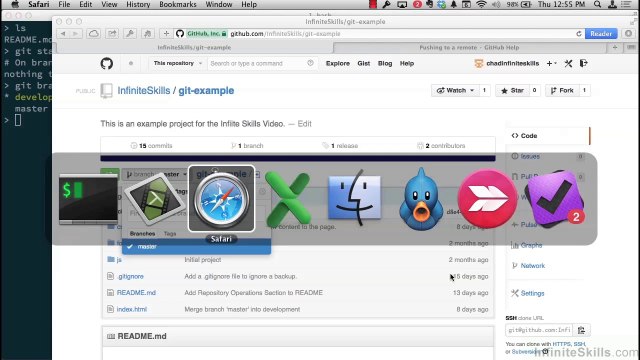 Learning GIT Training Video Tutorial Pushing A Branch With The Command Line