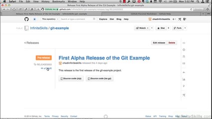 Learning GIT Training Video Tutorial Creating Github Releases