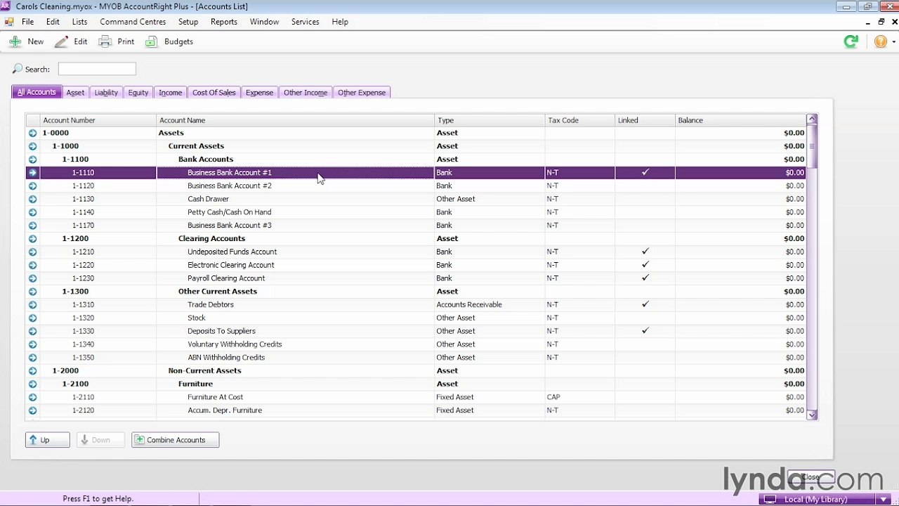 AccountRight 2013 Essential Training changing