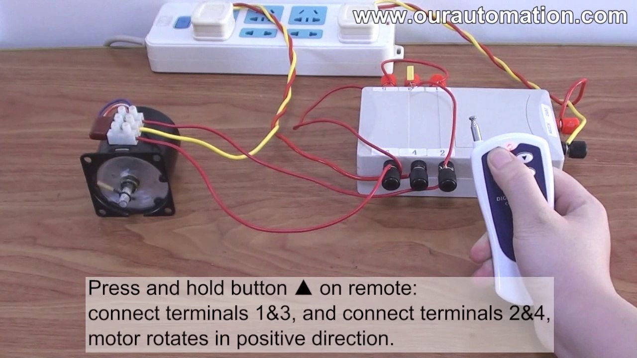 DPDT Switch and Remote Controller Control AC Motor's Rotation