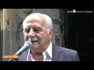 Napoli - Una lapide ricorda la casa di Peppino De Filippo (26.06.14)