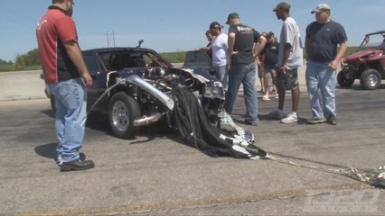 Violent Drag Racing WRECK - Crazy GoPro Angle