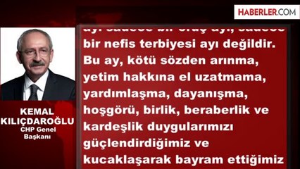 Kılıçdaroğlu'ndan Ramazan Mesajı