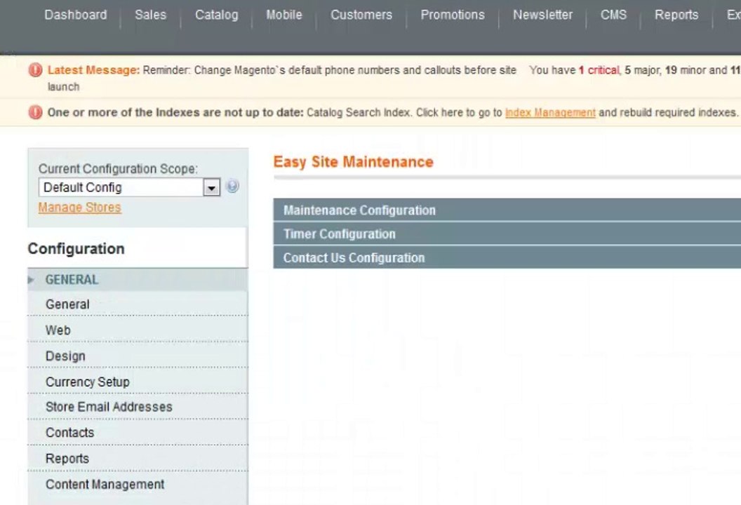 Easy Site Maintenance Magento Extension by Biztech Consultancy
