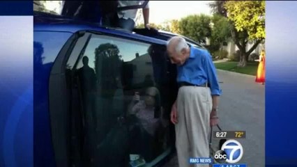 Elderly Couple Snaps Photos After Flipping Car