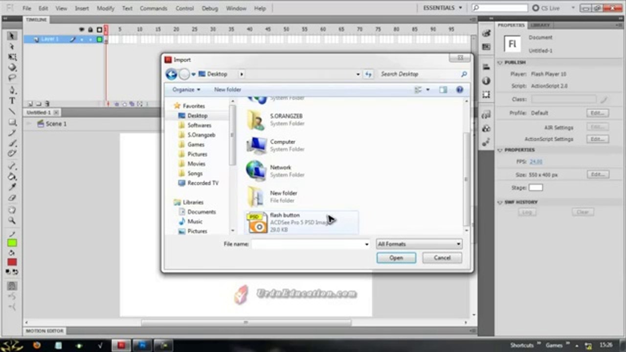 adobe flash cs5 complete urdu clases6