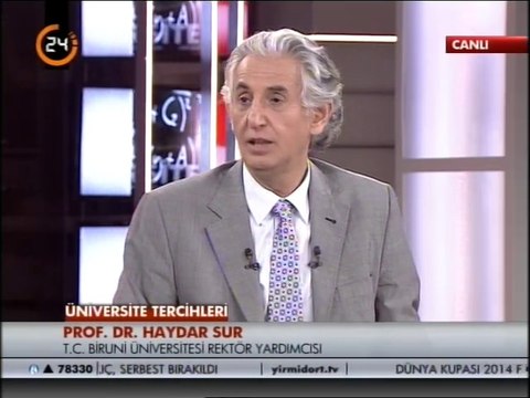 Sağlık Bilimleri Fakültesi Dekanı ve Rektör yardımcımız sayın Prof. Dr. Haydar Sur Üniversite Tercihleri programında (1.Kısım)
