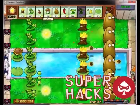 Plants vs Zombies Hack - Unlimited sun - Instant refill - Godlike plants - Download 2014