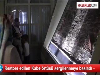 Restore edilen Kabe örtüsü sergilenmeye başladı -