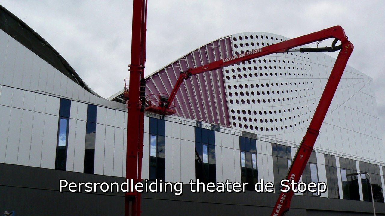 Bouw nieuw theater de Stoep in Beeld en Geluid - 22 - Rondleiding pers / Spijkenisse 2014