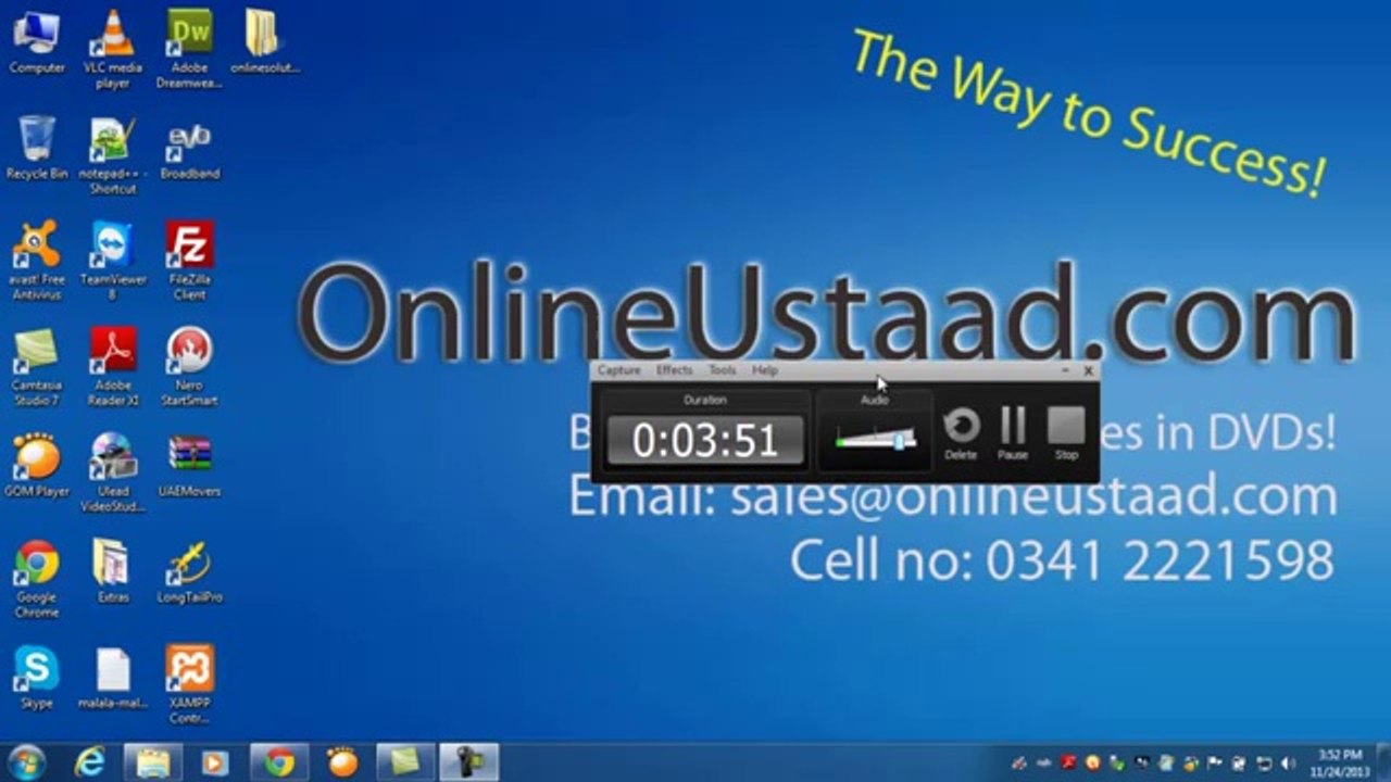 Camtasia Video Recording Tutorials in Urdu Hindi part 7 recording camera  by ABDUL WALI