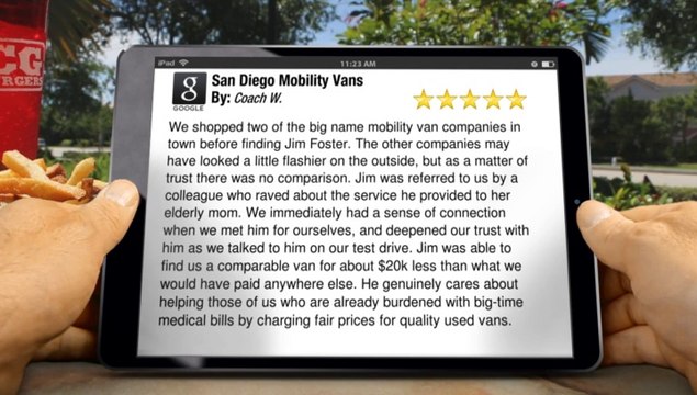 San Diego Mobility Vans El Cajon Impressive 5 Star Review by Coach W.