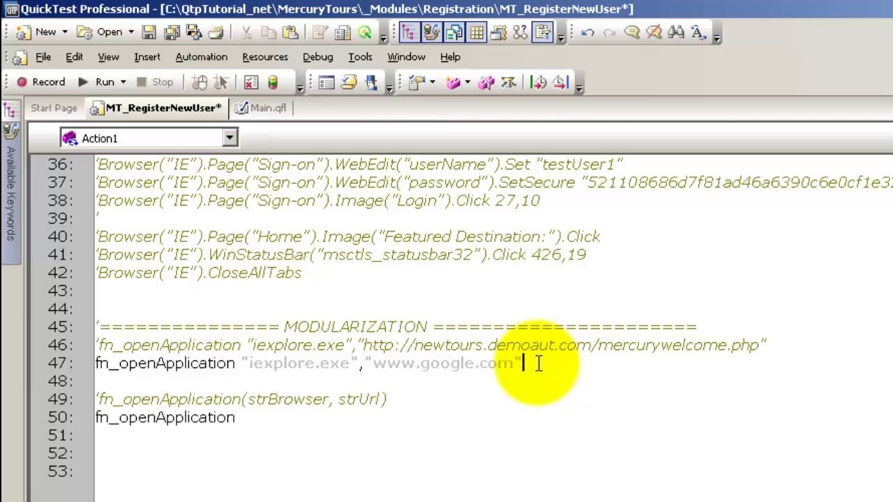 QTP Tutorial for beginners - Pitfalls of Record and Playback - part 3 (automation, vbs, framework)
