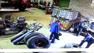 Best funny Compilation Exploding Tyre Madness