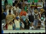 AWESOME Steve Waugh SIX OVER COVER off CURTLY AMBROSE near yorker 1989