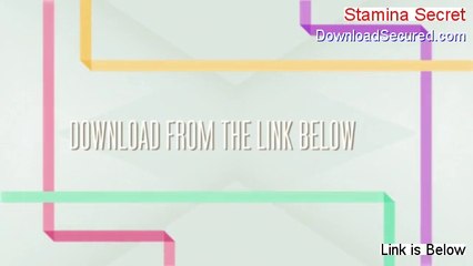 Stamina Secret Reviews [Hear my Review]