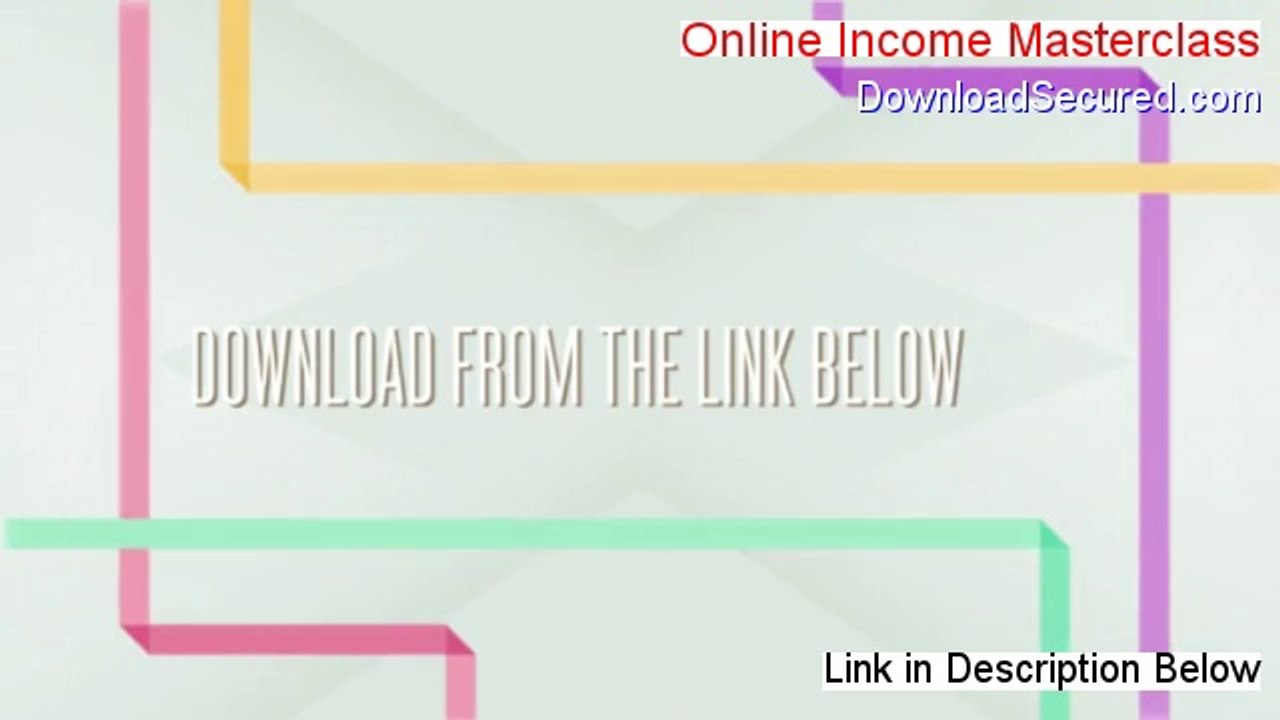 Online Income Masterclass Review - Watch my Review 2014