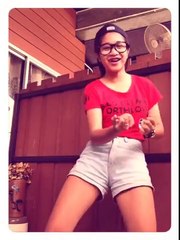 Funny Cute Asian Girl Dancing