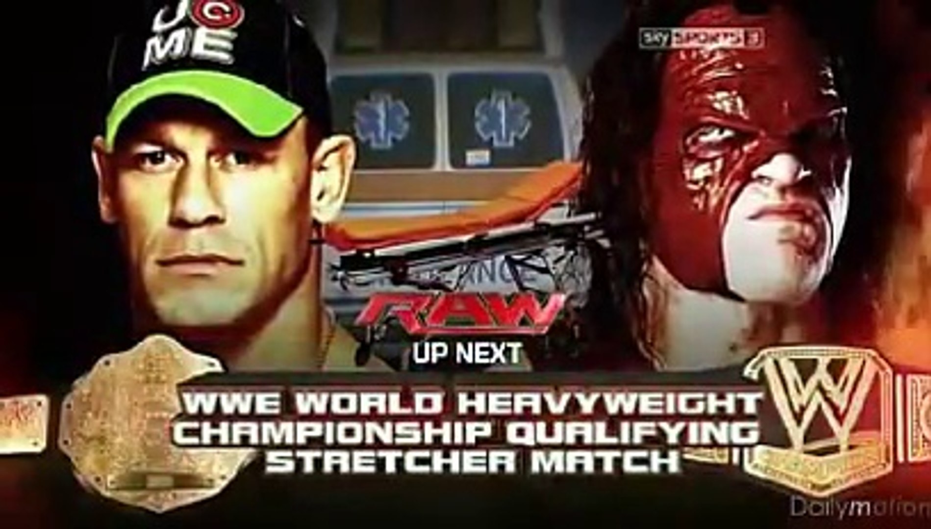 Rtl9 Raw John Cena Vs Kane Strencher Match Video Dailymotion