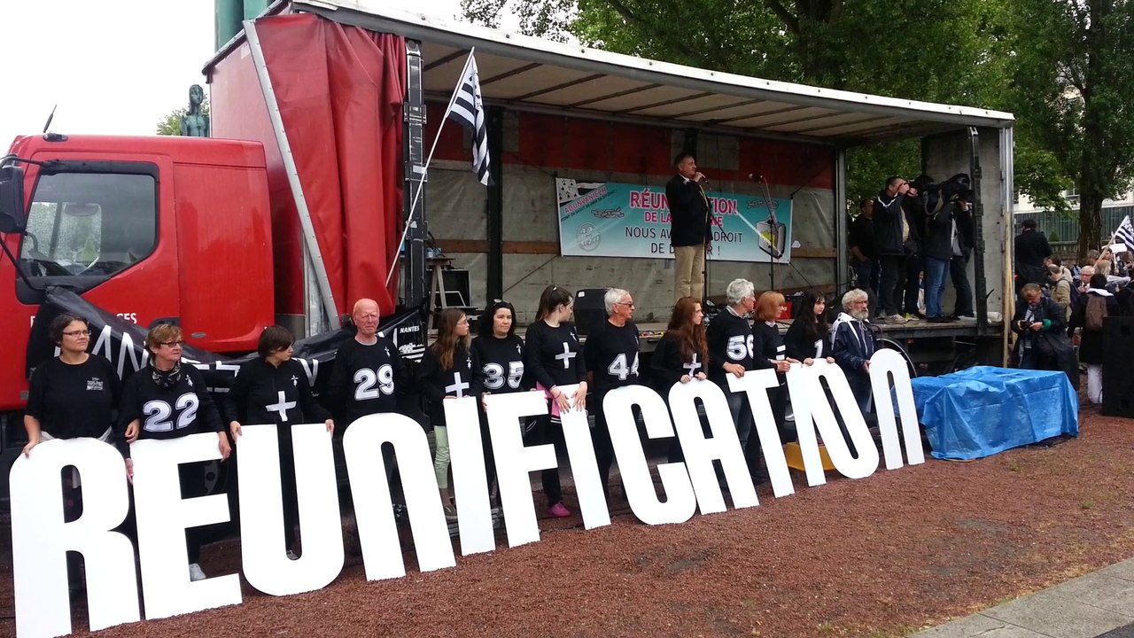 Jean-François Le Bihan, president de Bretagne réunie, à la manifestation pour la Bretagne à 5