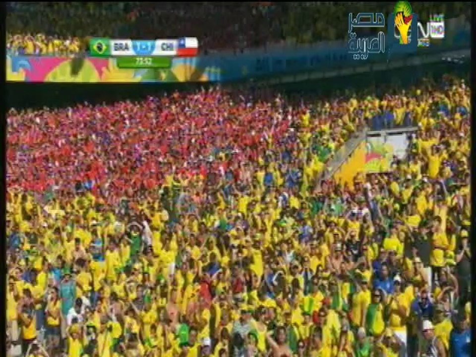 ملخص الشوط الثانى -البرازيل1- تشيلي1- كأس العالم2014