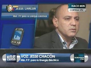 Chacón: Investigan si apagón se debió a que sistema trabajaba con mayor carga