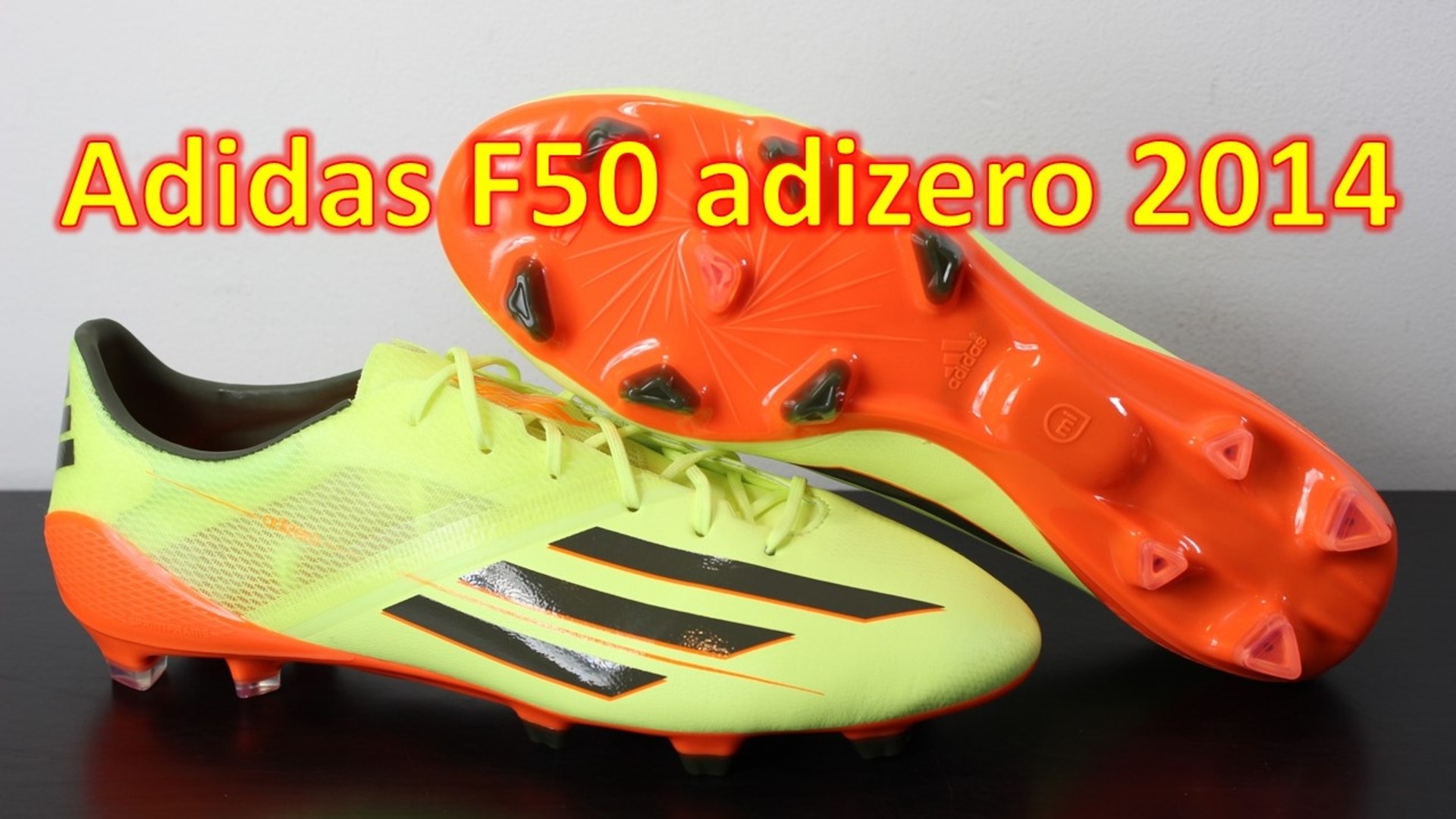 Adidas F50 adizero 2014 GlowEarth GreenSolar Zest - Unboxing + On Feet -  video dailymotion