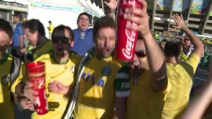 World Cup: Fans celebrate after Brazil wins against Chile