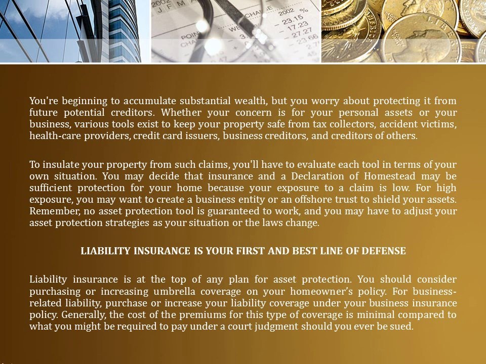 An Abney Associates Ameriprise Financial Advisor: Asset Protection in Estate Planning