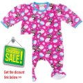 Cheap Deals Peas and Carrots Pink Monkey Footed Pajamas for Infant and Toddler Girls Review