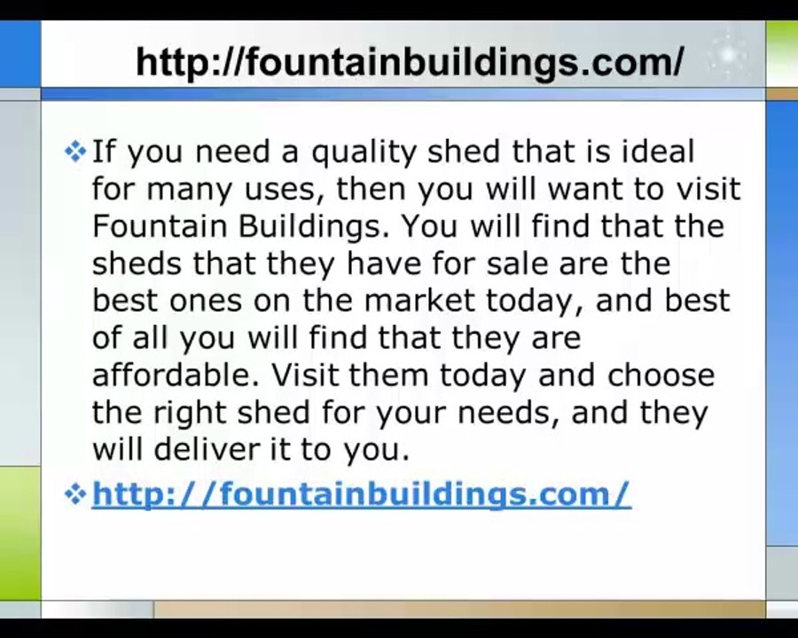 Fountain Buildings Is The Best Storage Buildings Charlotte NC Company